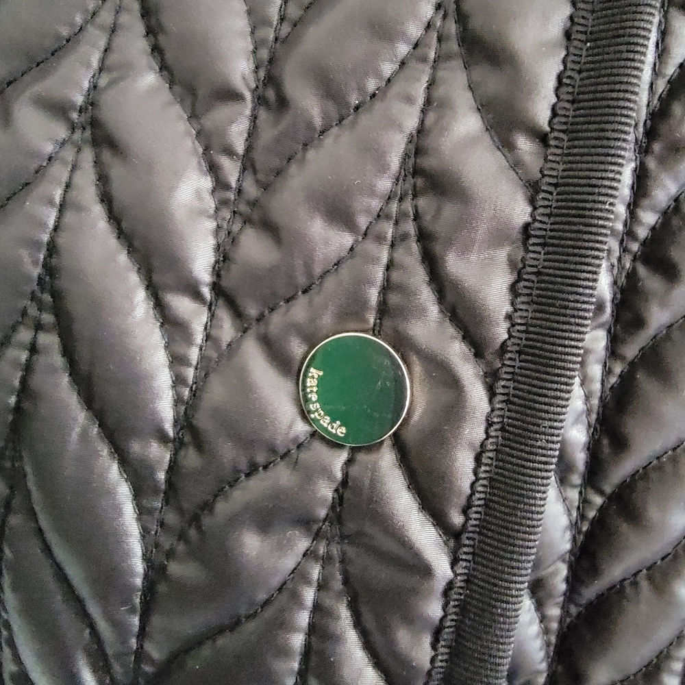 Kate Spade Black Quilted Jacket Size XS - Picture 3 of 7